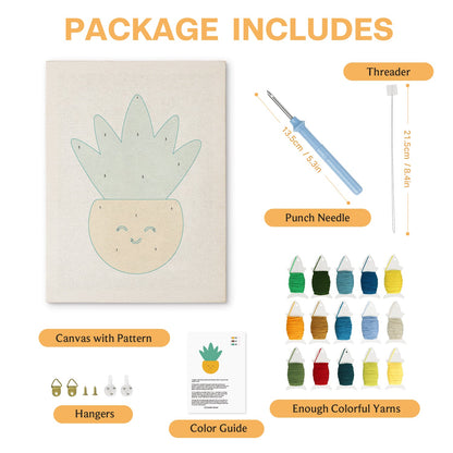 Smiling Pineapple - Punch Needle