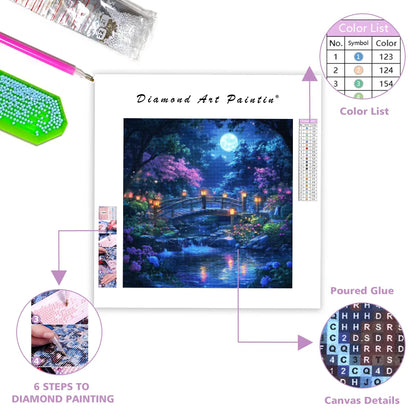 Moonlit Garden - Diamond Painting
