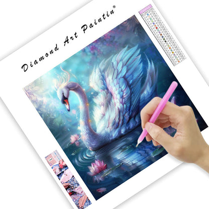 Lotus Swan Harmony - Diamond Painting