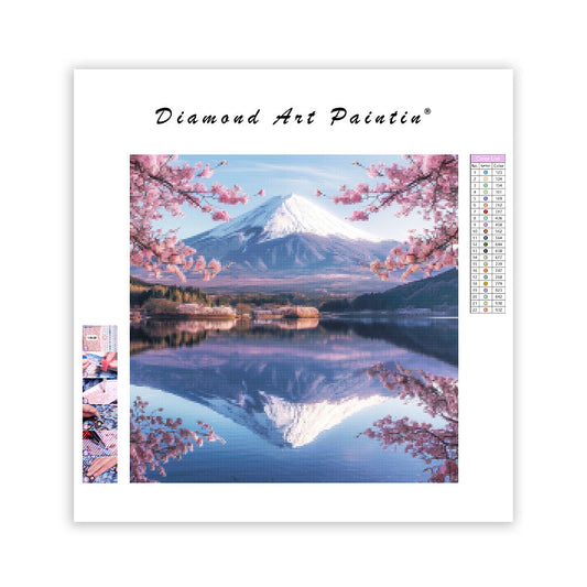Fuji Cherry Reflection - Diamond Painting