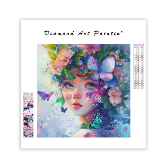 Whimsical Flower Girl - Diamond Painting