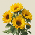 Yellow Sunflower Bouquet - Diamond Painting