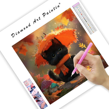 Autumn Kitty - Diamond Painting