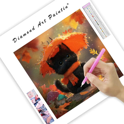 Autumn Kitty - Diamond Painting