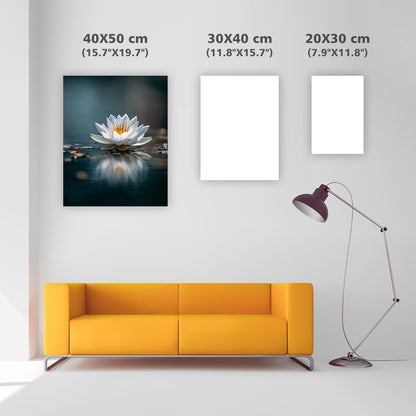White Lotus Floating - Diamond Painting