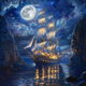 Moonlit Voyage – Diamond Painting