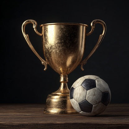 Golden Trophy and Ball - Diamond Painting