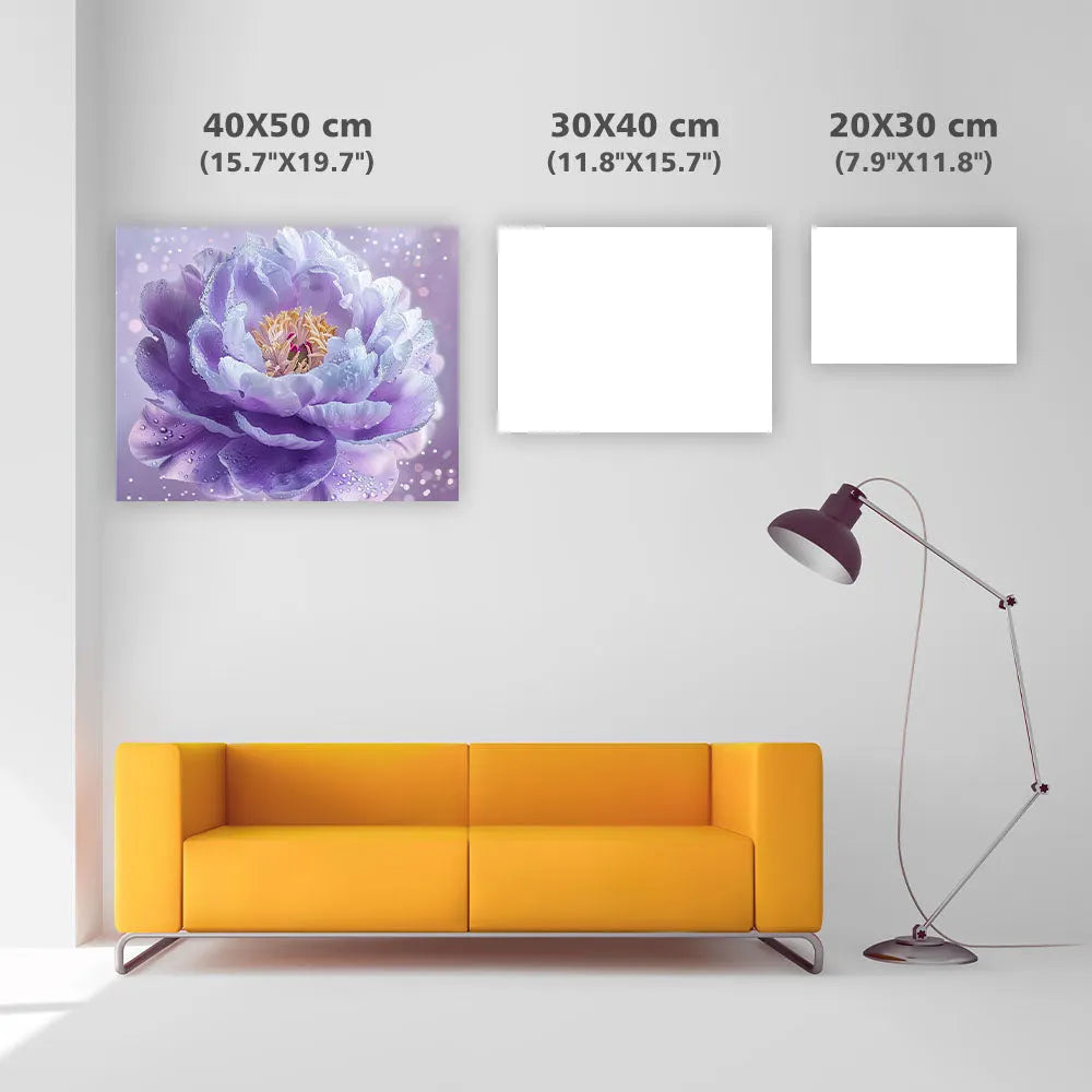 Purple Peony - Diamond Painting