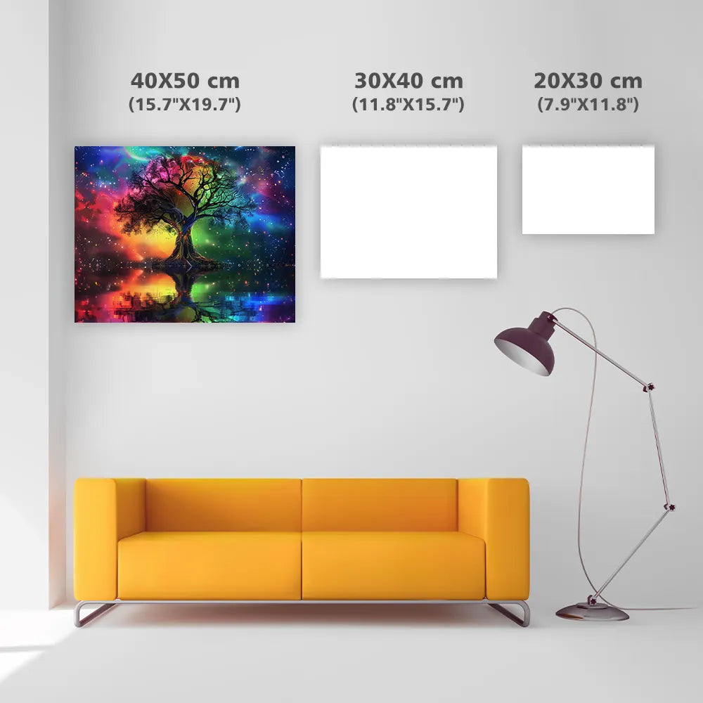 Cosmic Tree of Light – Diamond Painting