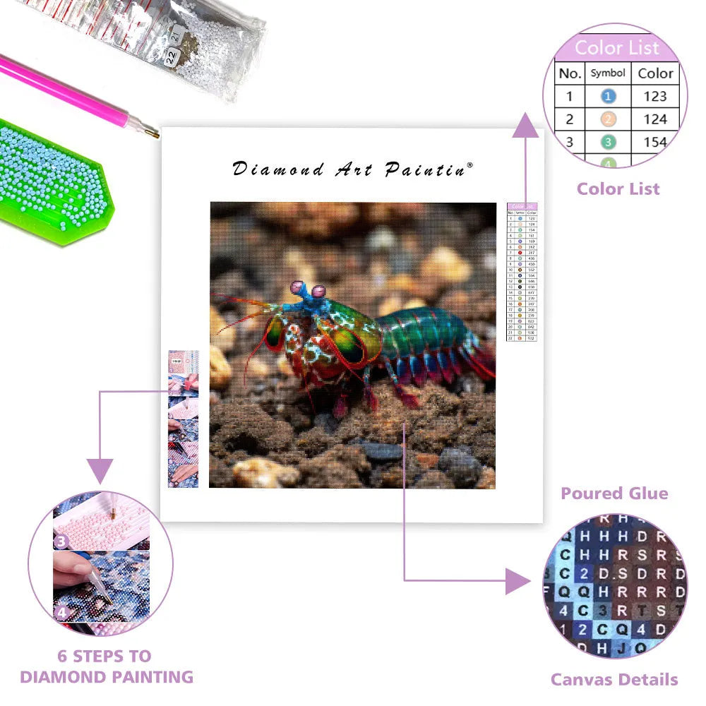 Peacock Mantis Shrimp - Diamond Painting