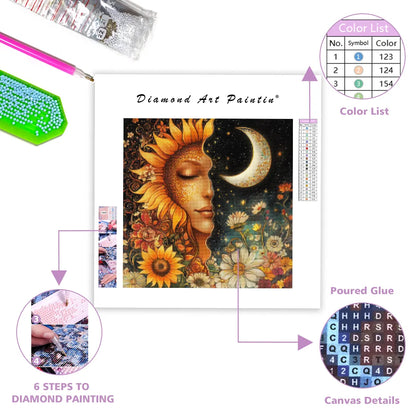 Sun and Moon Harmony - Diamond Painting