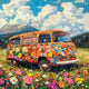 Flower Bus Journey – Diamond Painting