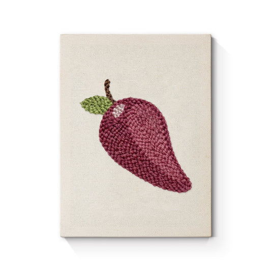 Purple Pear - Punch Needle