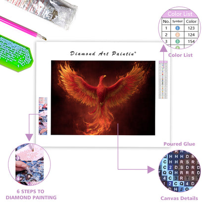 Phoenix Rising from the Ashes - Diamond Painting