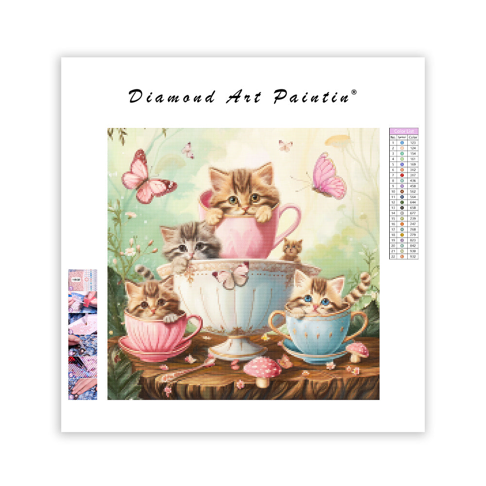 Tea Party Cats - Diamond Painting