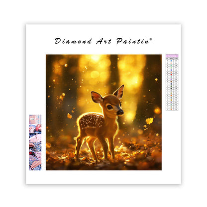 Baby Deer with Big Innocent Eyes - Diamond Painting