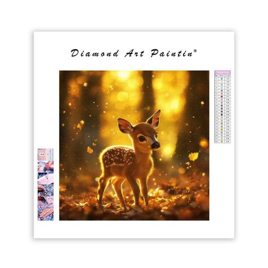 Baby Deer with Big Innocent Eyes - Diamond Painting