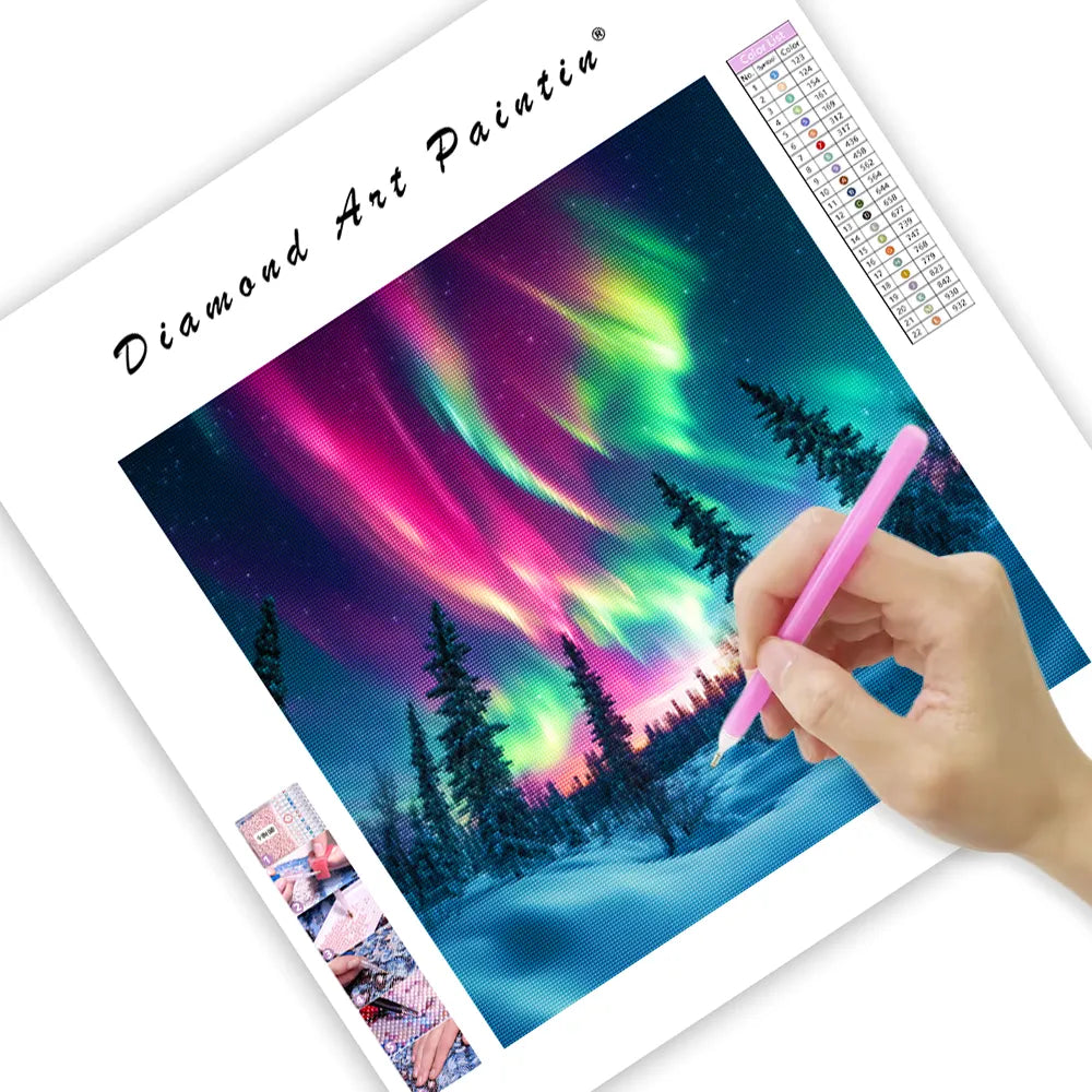 Northern Lights Display - Diamond Painting