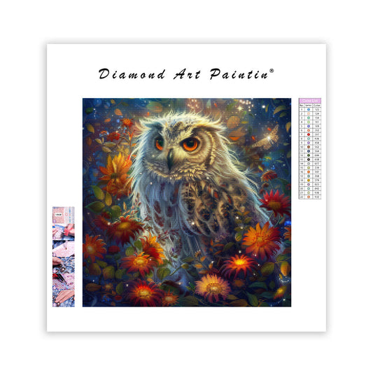 Mystic Owl Garden - Diamond Painting