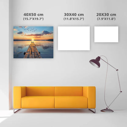 Sunset Lake Pier - Diamond Painting