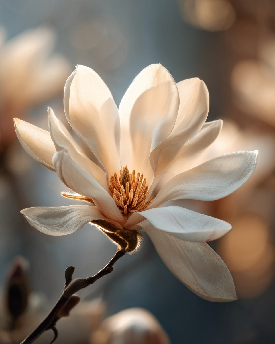 White Magnolia Soft - Diamond Painting