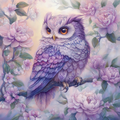 Dreamy Purple Owl - Diamond Painting