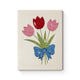 Tulip Bouquet with Blue Bow - Punch Needle