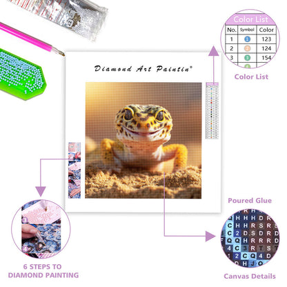 Leopard Gecko Smile - Diamond Painting