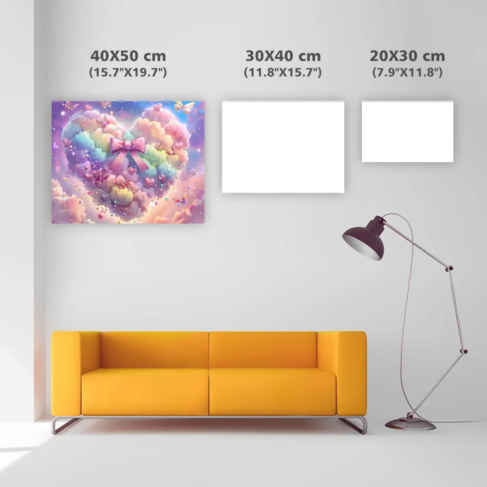 Pastel Heart Rainbow - Diamond Painting