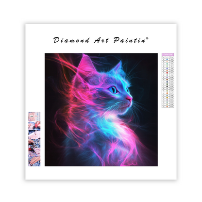 Glowing Magical Cat - Diamond Painting