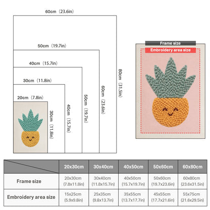 Smiling Pineapple - Punch Needle