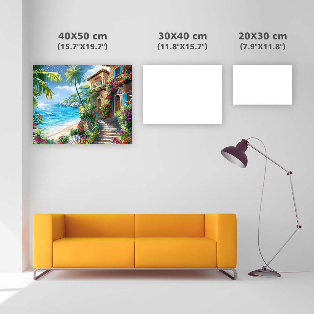 Tropical Beach Villa - Diamond Painting