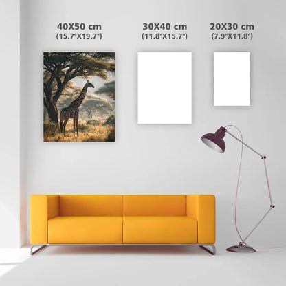 Giraffe Browsing the Acacia Trees - Diamond Painting
