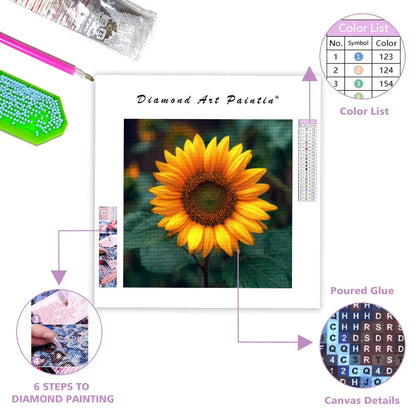 Vibrant Sunflower - Diamond Painting