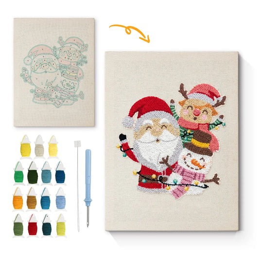 Santa and Friends - Punch Needle