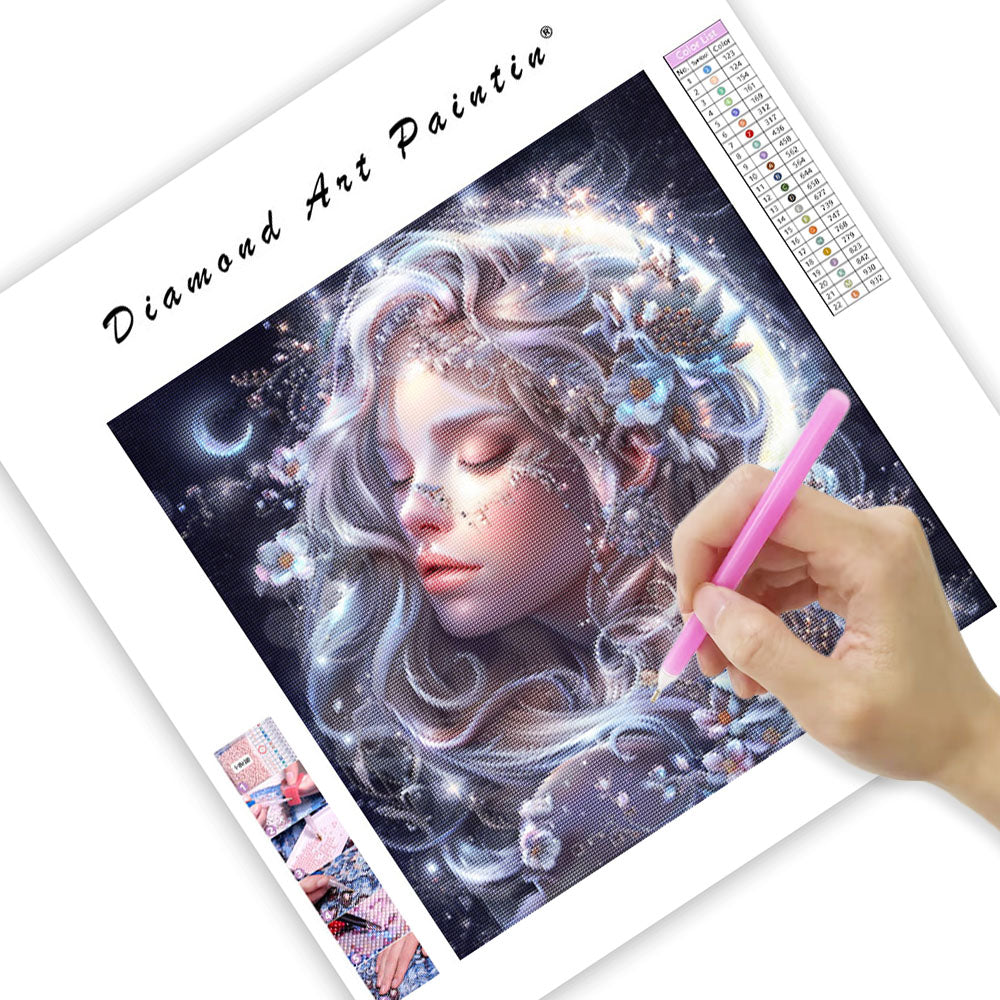 Moon Goddess Bloom - Diamond Painting