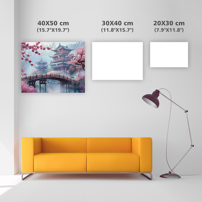 Blossom Bridge Town - Diamond Painting