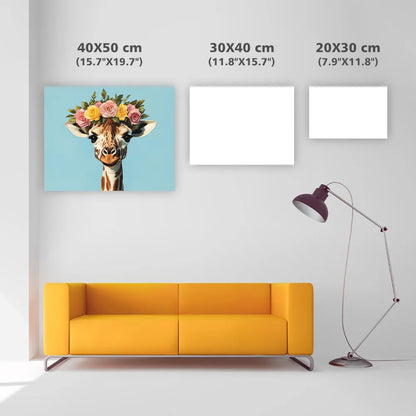 Floral Giraffe - Diamond Painting