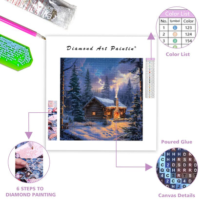 Cozy Cabin in the Woods - Diamond Painting