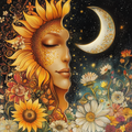 Sun and Moon Harmony - Diamond Painting