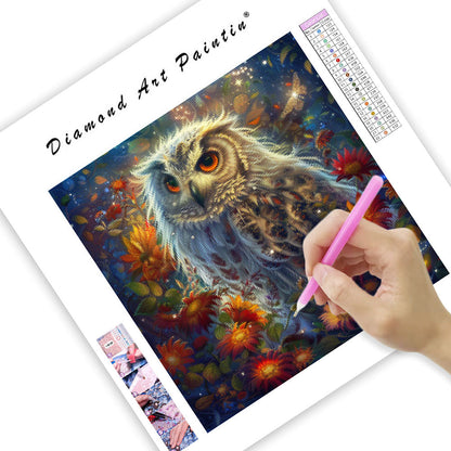 Mystic Owl Garden - Diamond Painting