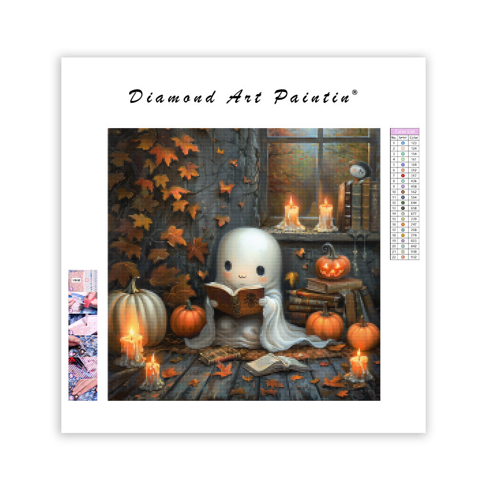 The Reading Ghost - Diamond Painting