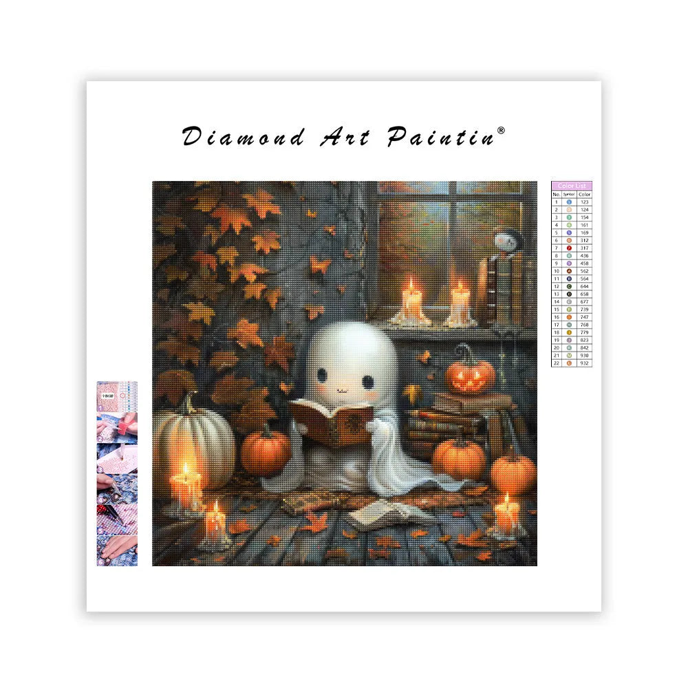 The Reading Ghost - Diamond Painting