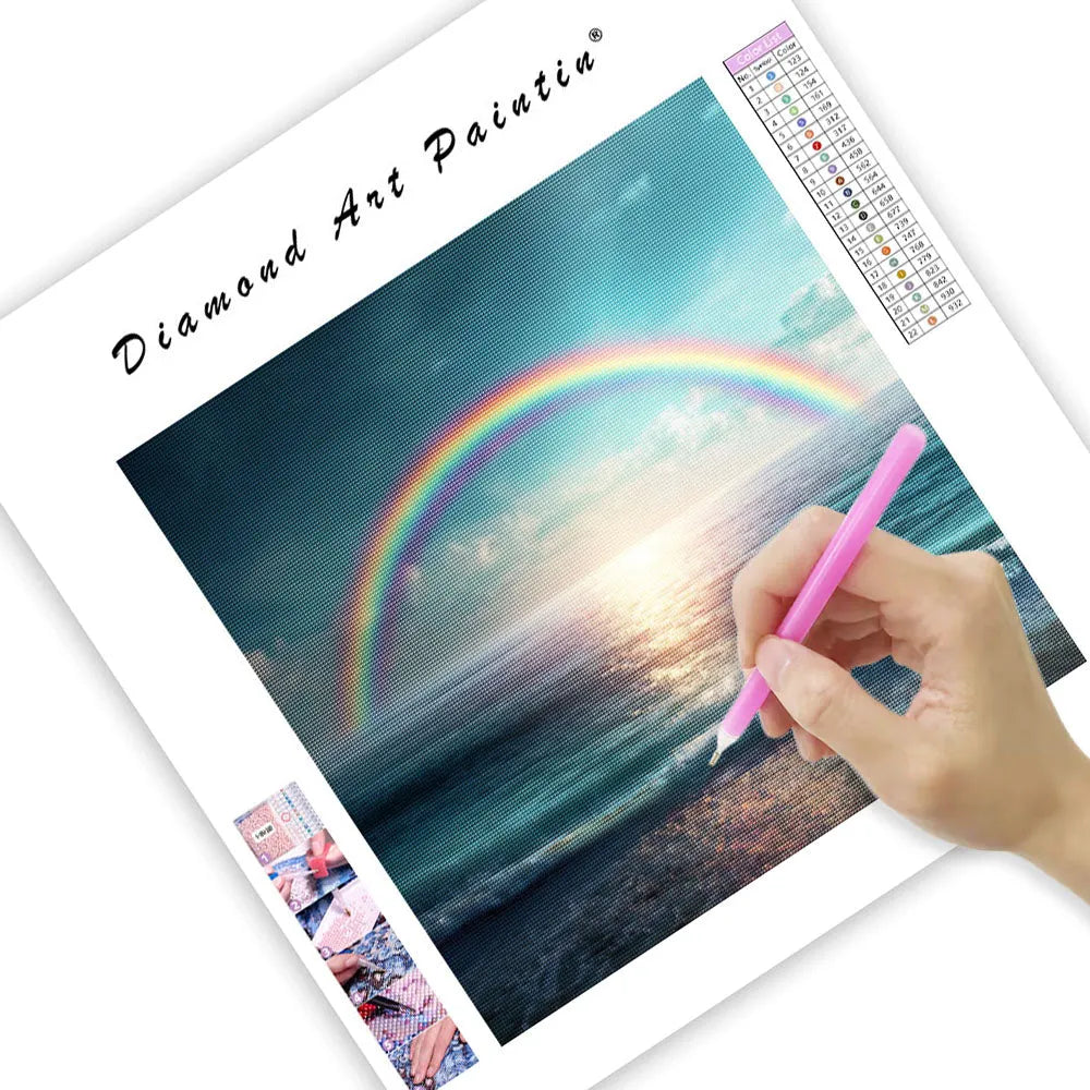 Rainbow over Calm Sea - Diamond Painting