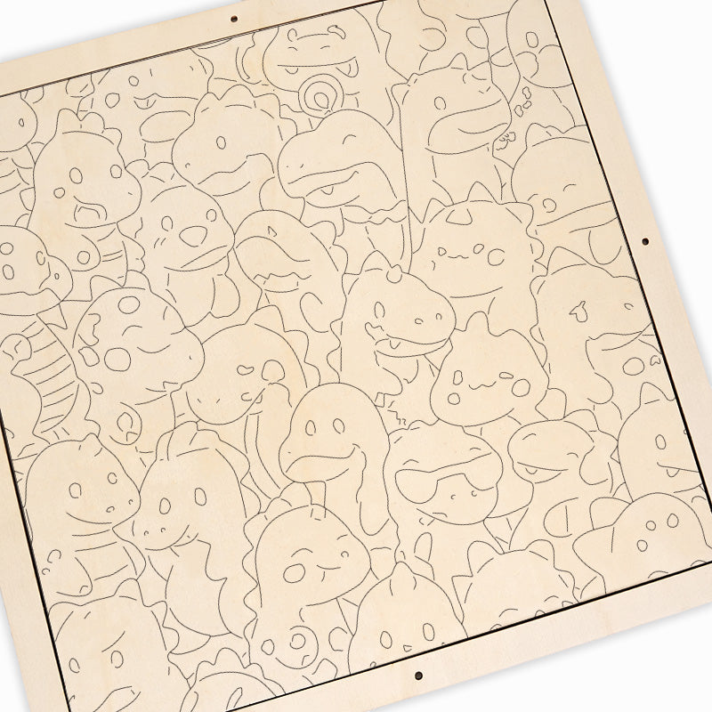 Little Dragon - Wooden Coloring Puzzle