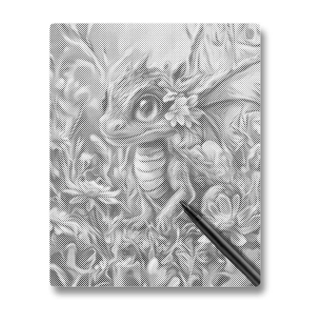 Colorful Dragon Amidst Blossoms - Dot Painting