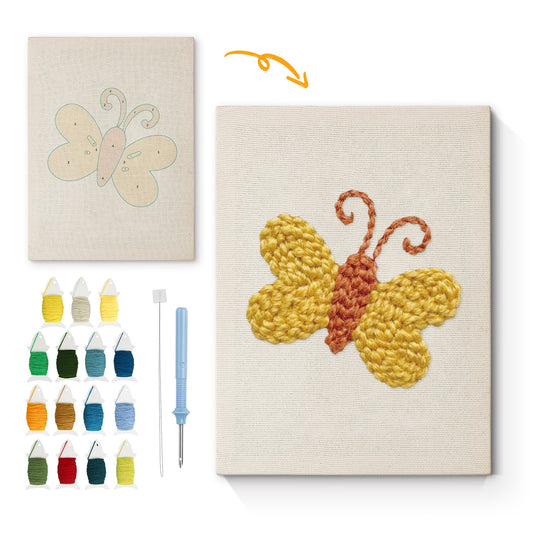 Butterfly Embroidery - Punch Needle