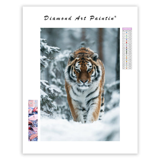 Siberian Tiger in Snow - Diamond Painting