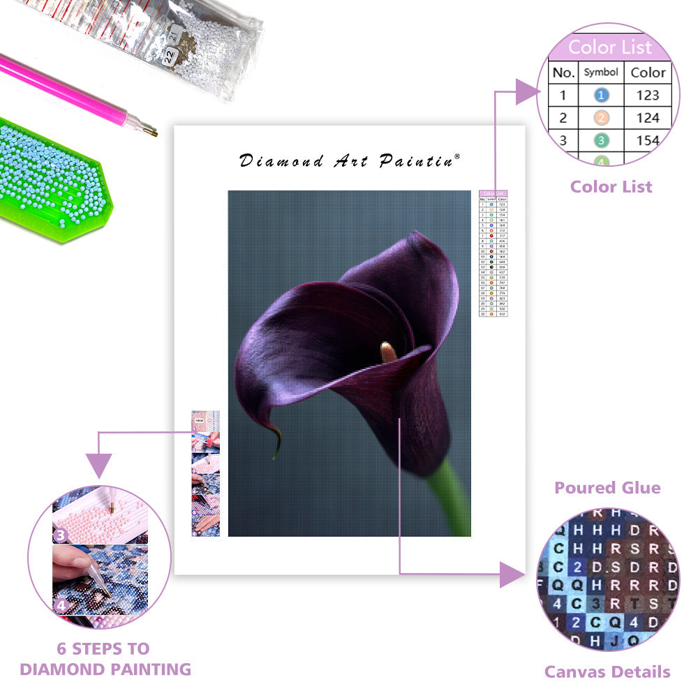 Purple Calla Lily - Diamond Painting