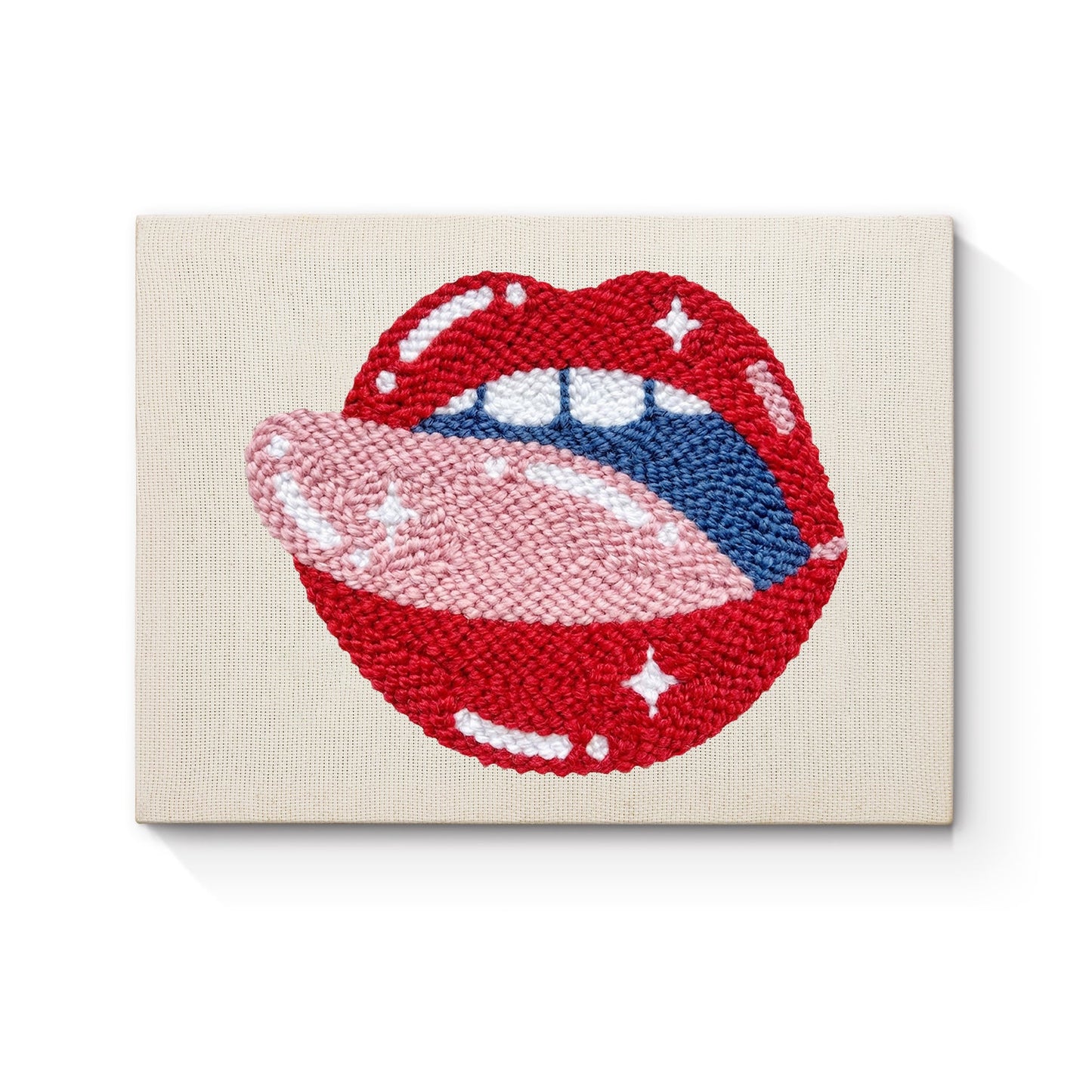 Lips and Tongue - Punch Needle